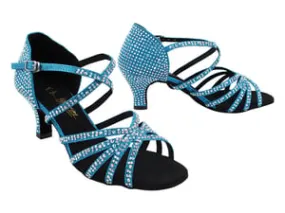 1613Bling Blue Glitter Satin