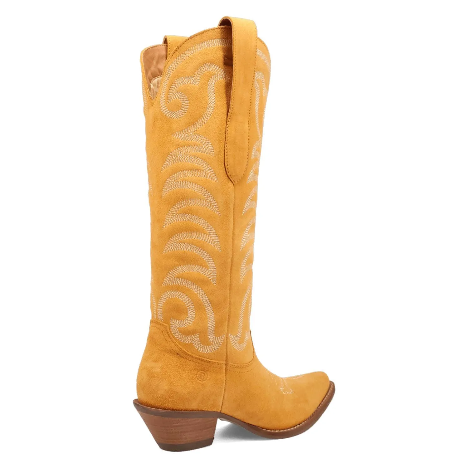 Dingo Womens Movin On Yellow Suede Cowboy Boots