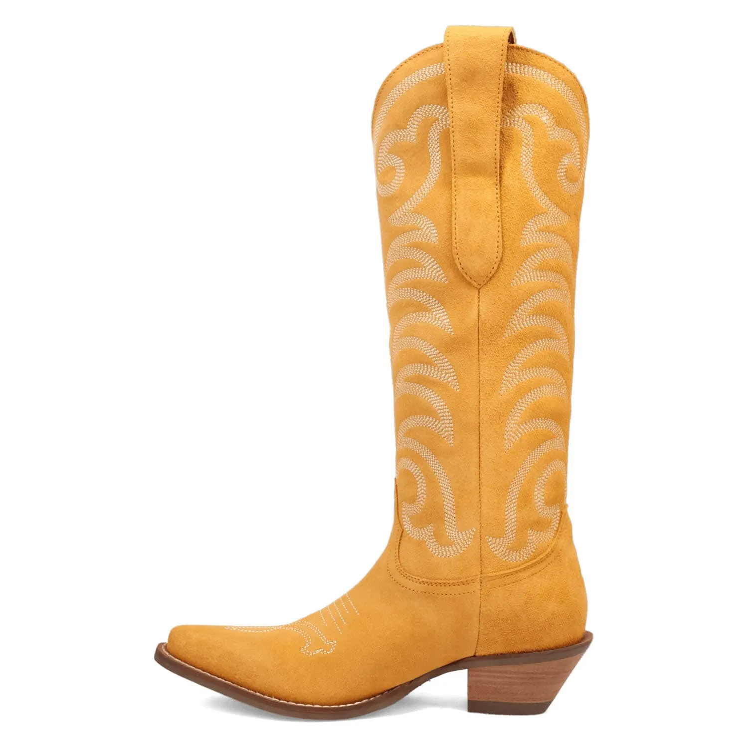 Dingo Womens Movin On Yellow Suede Cowboy Boots
