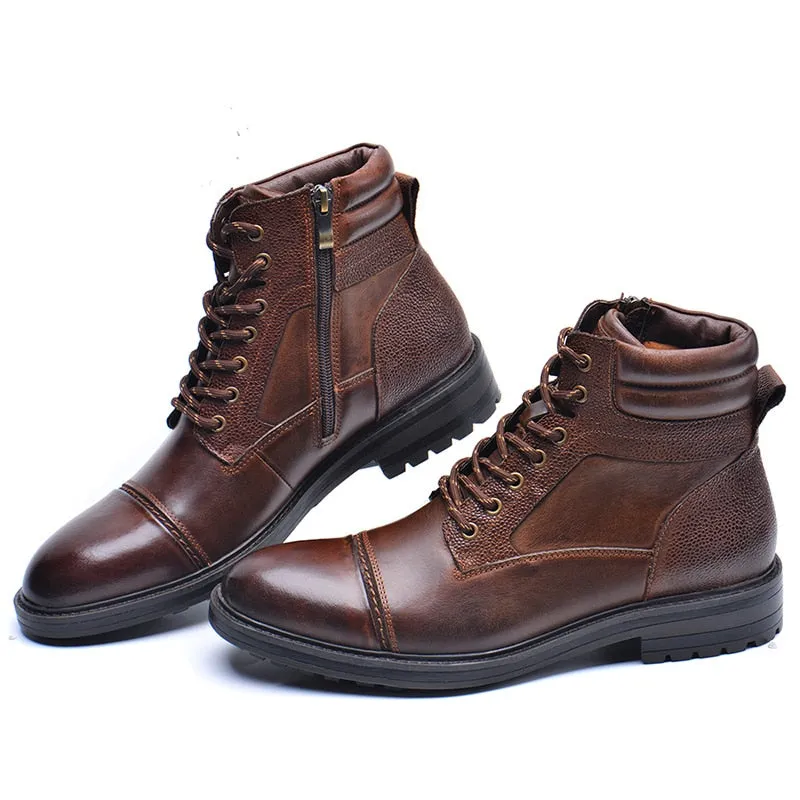 Funki Buys | Boots | Men's High Quality Leather Ankle Boots