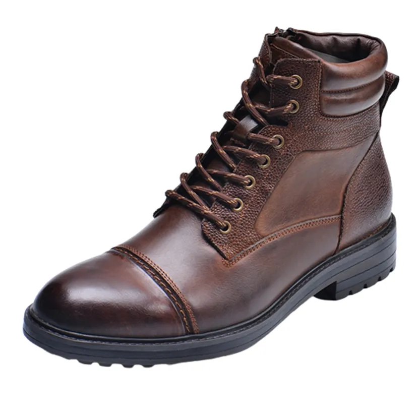 Funki Buys | Boots | Men's High Quality Leather Ankle Boots