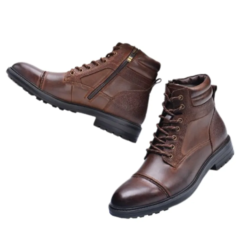 Funki Buys | Boots | Men's High Quality Leather Ankle Boots