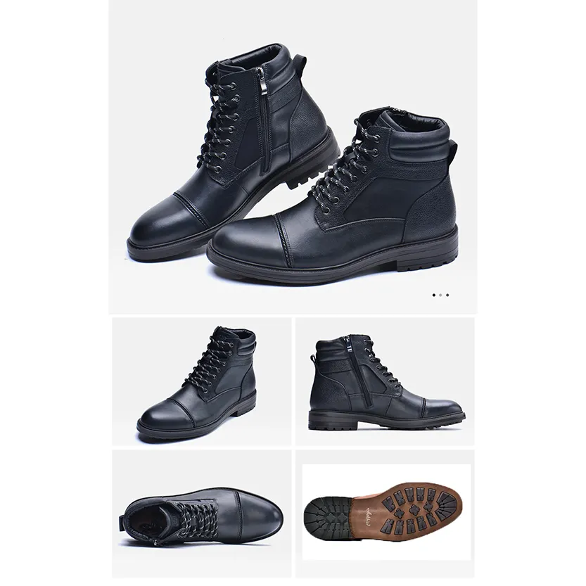 Funki Buys | Boots | Men's High Quality Leather Ankle Boots