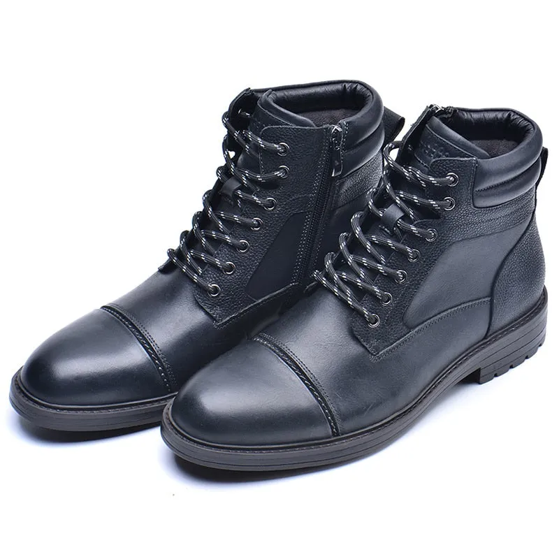 Funki Buys | Boots | Men's High Quality Leather Ankle Boots