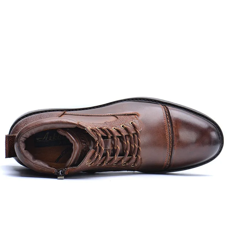 Funki Buys | Boots | Men's High Quality Leather Ankle Boots