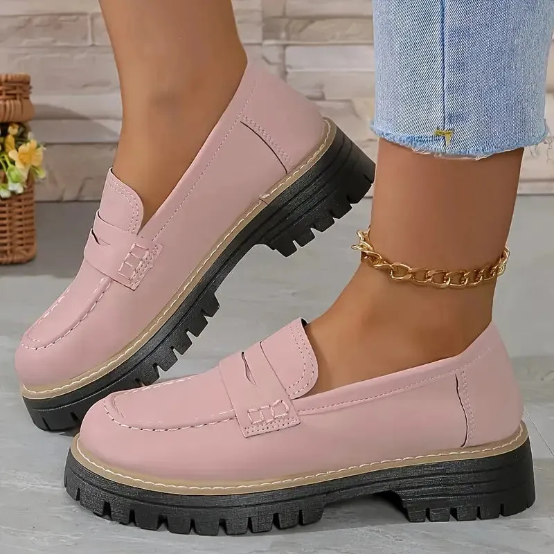 Geneva Platform Penny Loafers