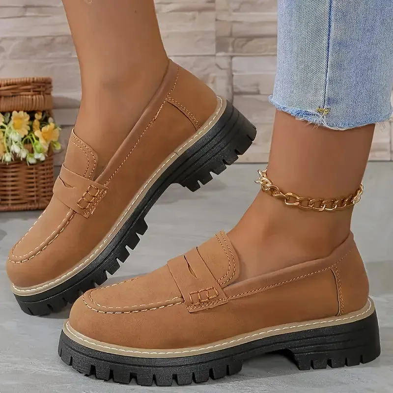 Geneva Platform Penny Loafers