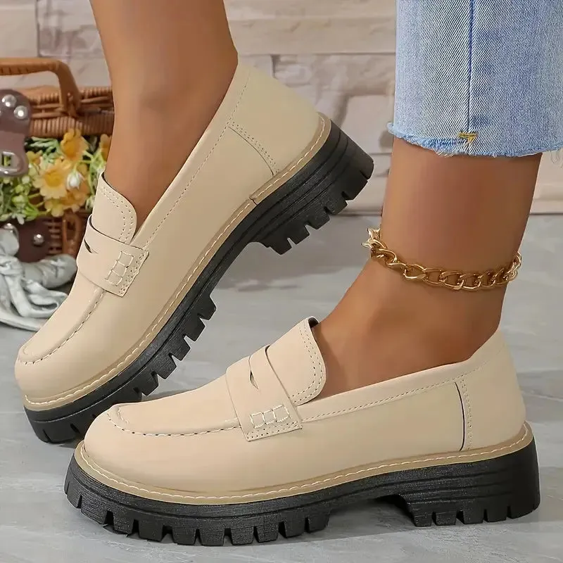 Geneva Platform Penny Loafers
