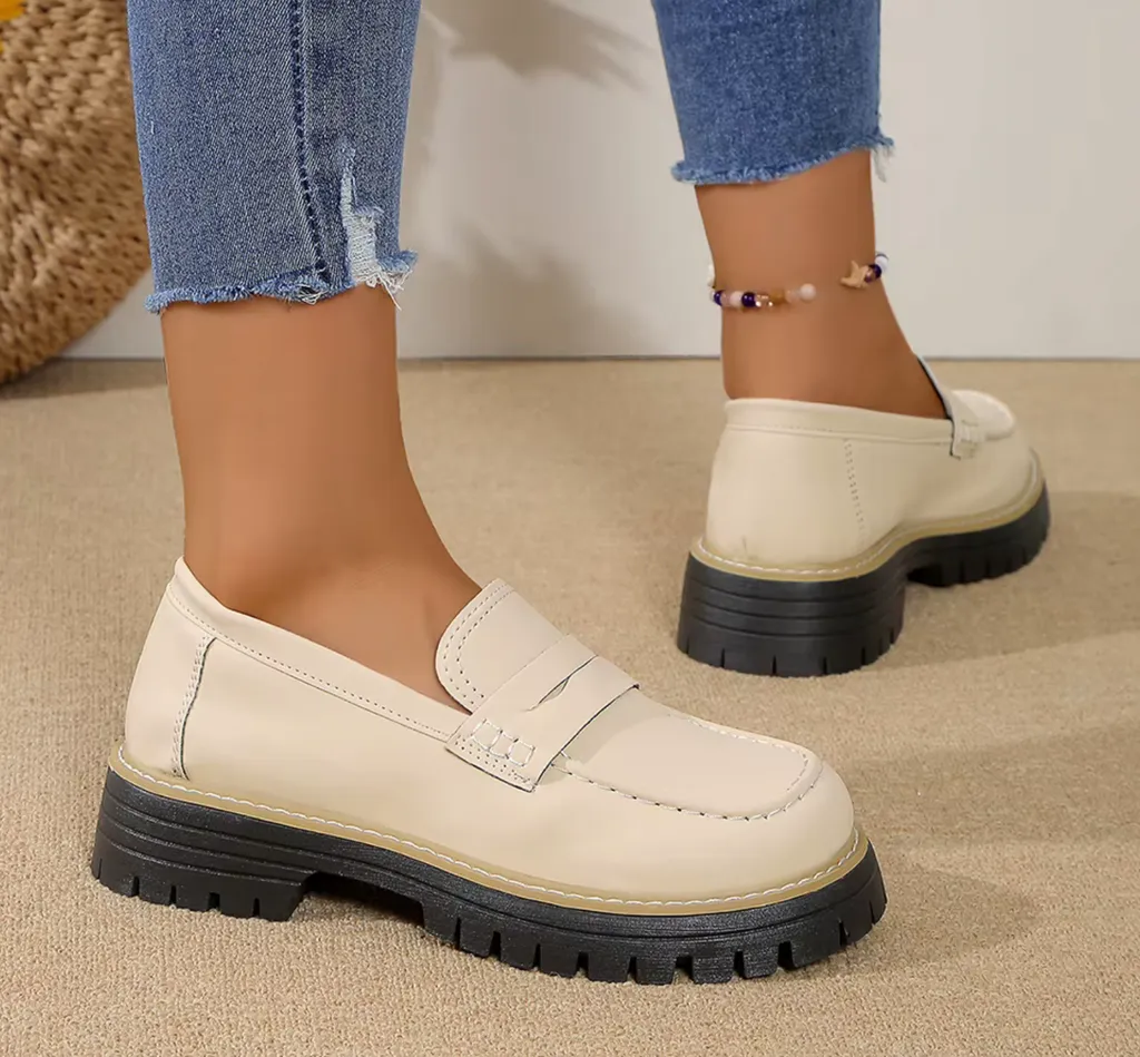 Geneva Platform Penny Loafers
