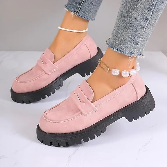 Geneva Platform Penny Loafers