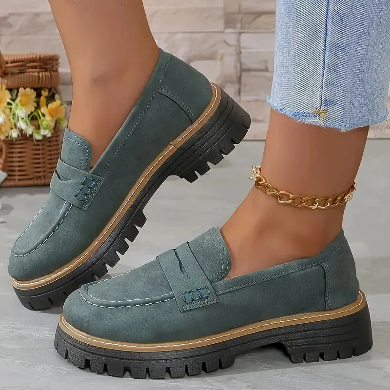 Geneva Platform Penny Loafers