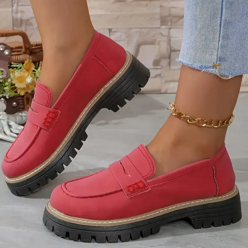 Geneva Platform Penny Loafers