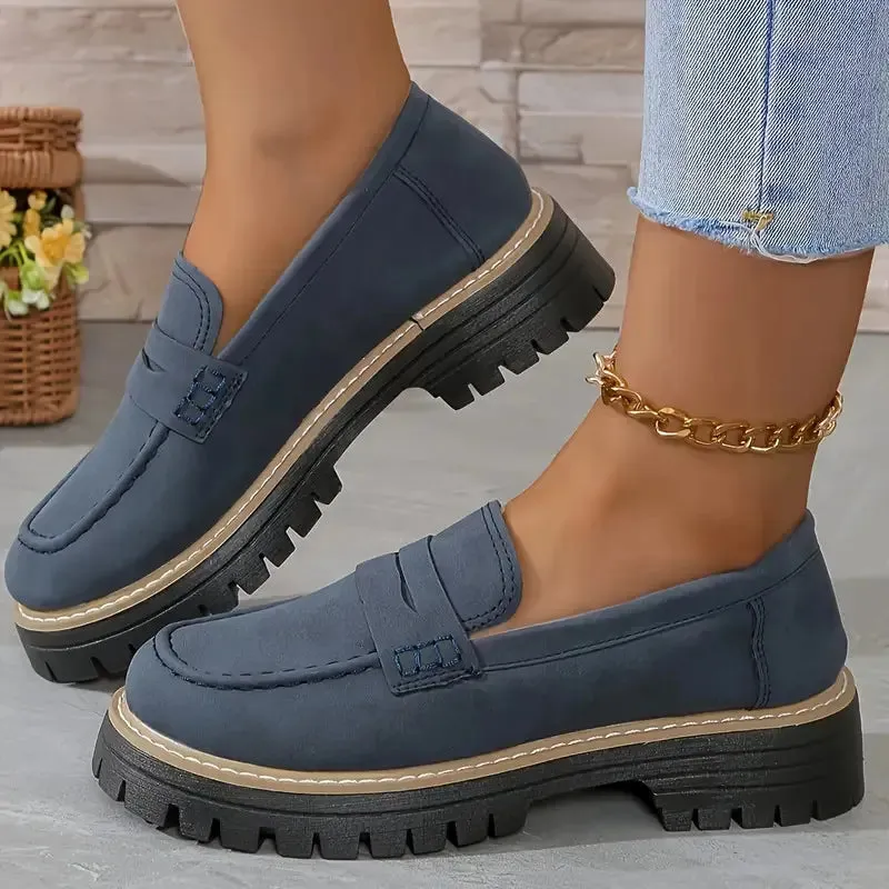 Geneva Platform Penny Loafers