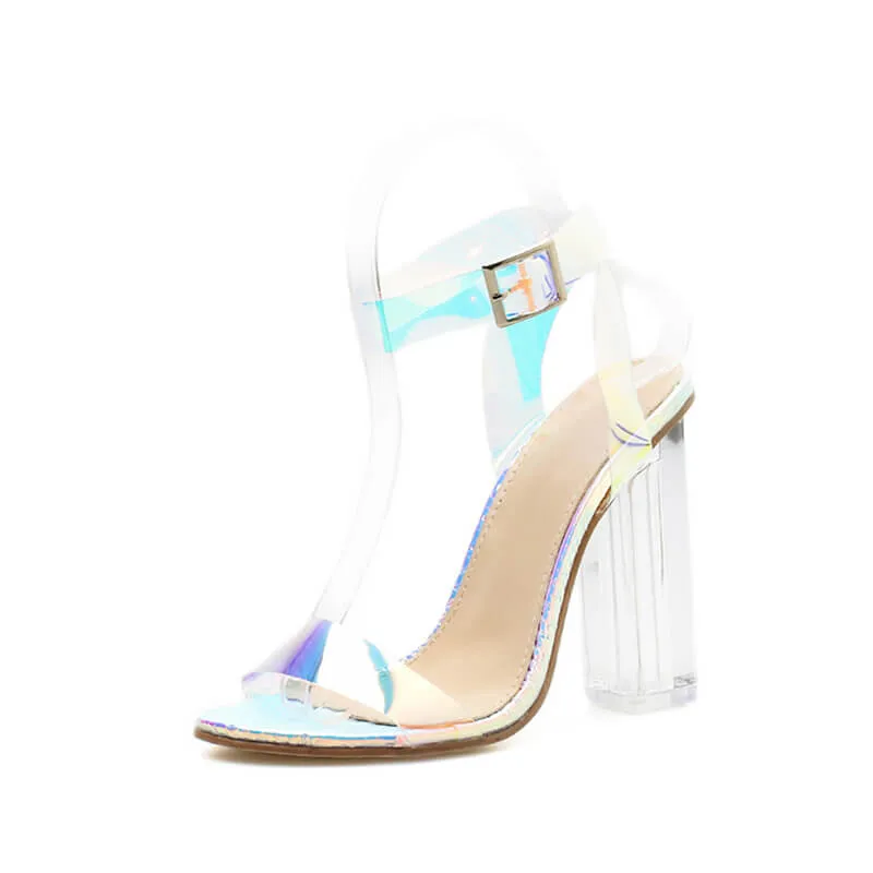 High Heel Buckle Open Toe Sandals
