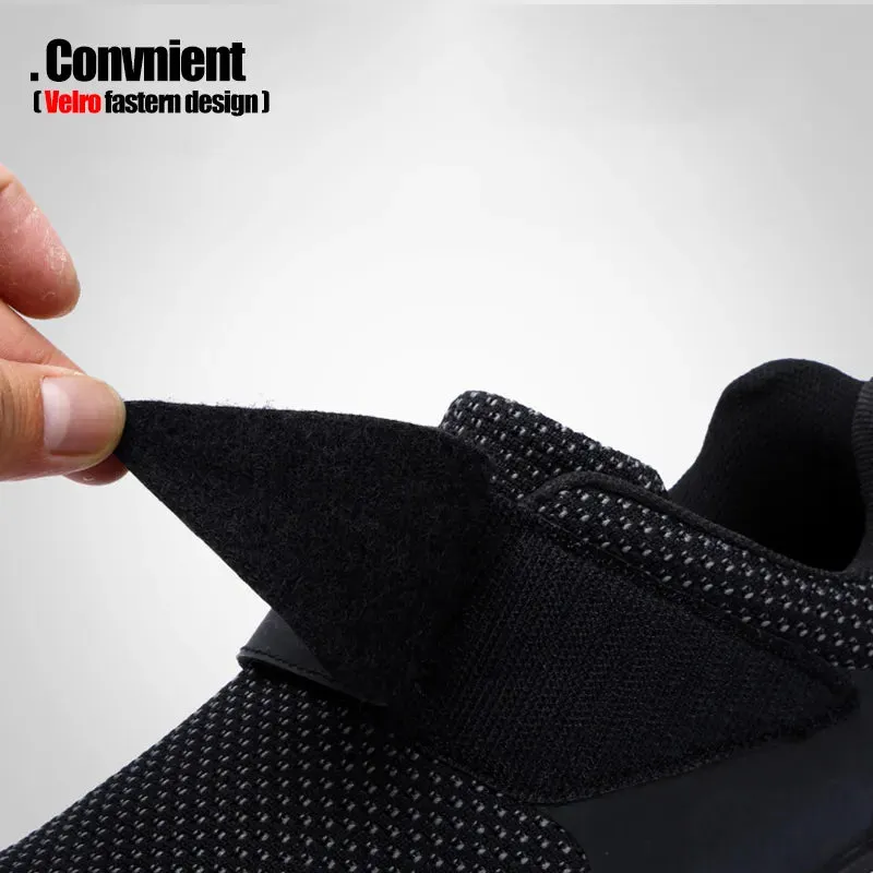 LARNMERN Men's Safety Shoes Steel Toe Construction Protective Footwear Lightweight 3D Shockproof Work Sneaker Shoes For Men