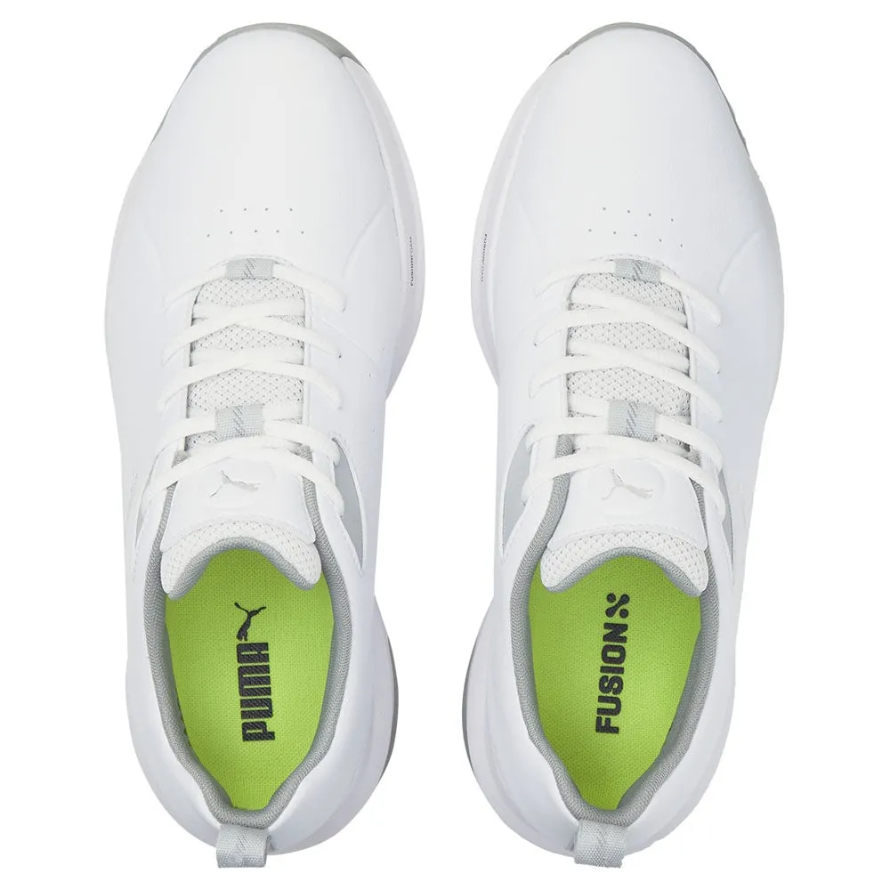 Puma Fusion FX Tech Spiked Waterproof Shoes - White/Silver/High Rise