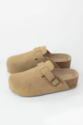Qwest Platform Clogs, Taupe